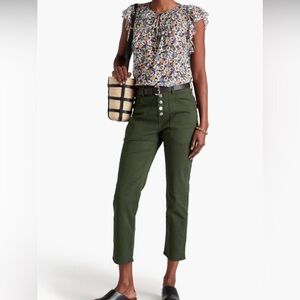 Veronica Beard Arya Cargo High Rise Straight Leg Pants 26